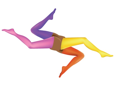 gradient mesh realistic woman legs - illustrationのイラスト素材