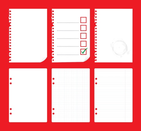 set of blank paper sheets - illustrationのイラスト素材