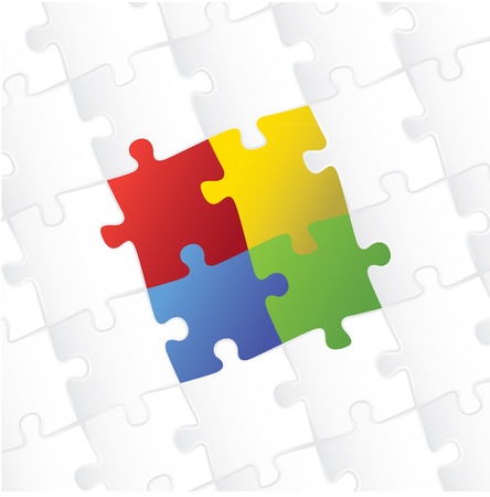 blank puzzle template background - illustrationのイラスト素材