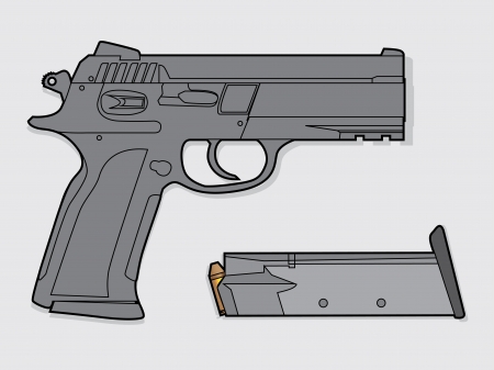 isolated gun detailed realistic illustrationのイラスト素材
