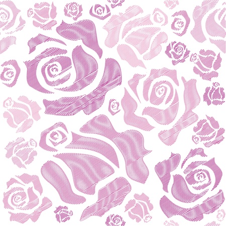 concept pattern of red roses, illustrationのイラスト素材