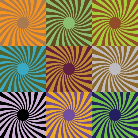 Set of abstract suns, illustrationのイラスト素材