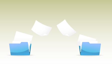 Moving documents between folders - illustrationのイラスト素材