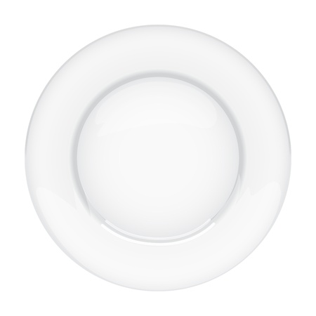 Isolated empty plate on white backgroundのイラスト素材
