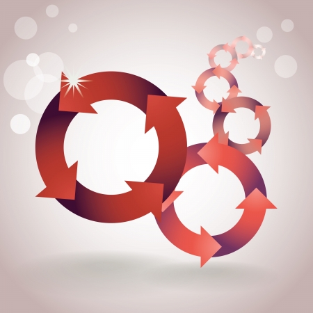 Color recycle symbols concept, background, template - illustrationのイラスト素材