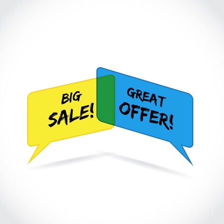 big sale and great offer ad bubblesのイラスト素材