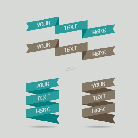 Set of ad ribbons - illustrationのイラスト素材