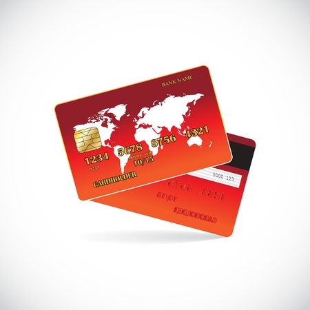 Credit card of the front and back sideのイラスト素材