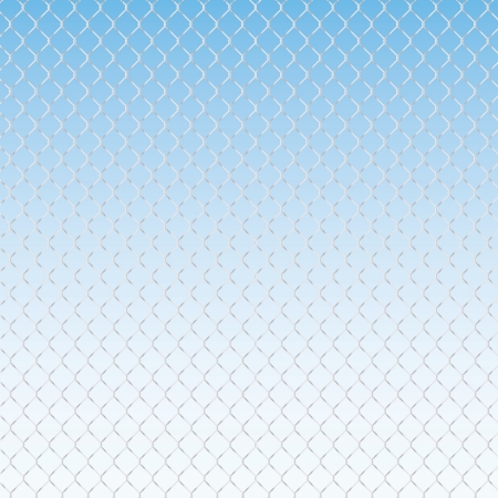 wired fence on a blue background - illustartionのイラスト素材