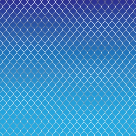wired fence on a blue background - illustartionのイラスト素材