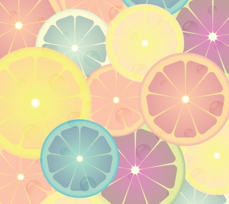 Colorful lime cicle background with water drops - illustrationのイラスト素材