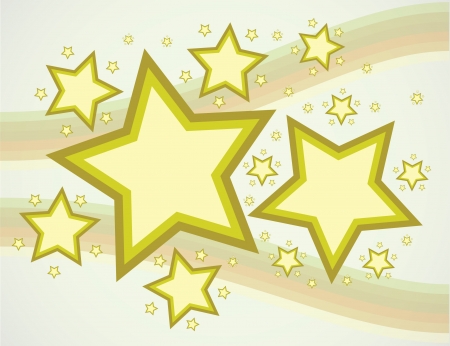 Abstract stars illustration on a rainbow backgroundのイラスト素材