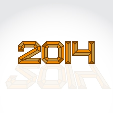 2014 new year tittle - illustrationのイラスト素材