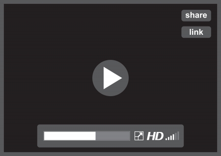 Online video player software window - illustrationのイラスト素材