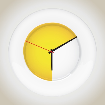 Lunch plate as a clocks - illustrationのイラスト素材