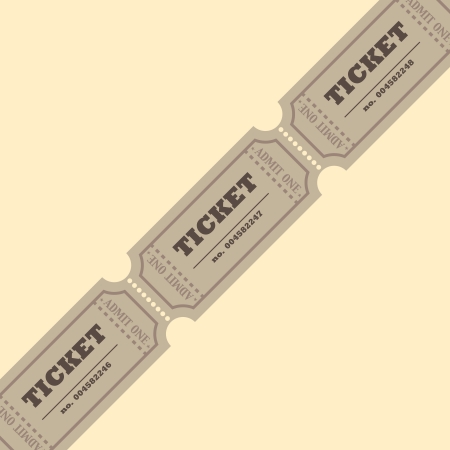 Set of tickets in a strip line - illustrationのイラスト素材