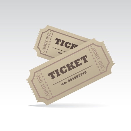 Two tickets with shadow - illustrationのイラスト素材
