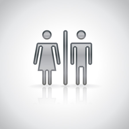 Man and woman infographic symbol. Vectorのイラスト素材