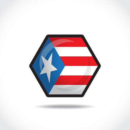 USA flag in a cube icon - vector illustrationのイラスト素材