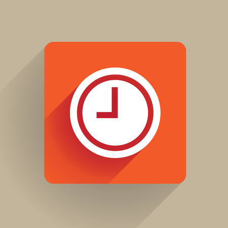 Clocks icon in flat styleのイラスト素材
