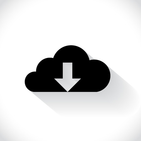 Cloud downloading icon in flat designのイラスト素材
