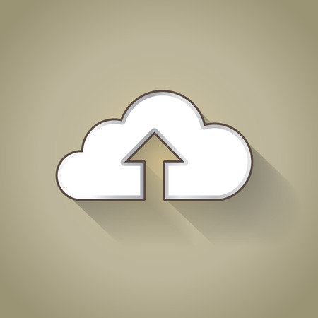 Cloud uploading icon in flat designのイラスト素材