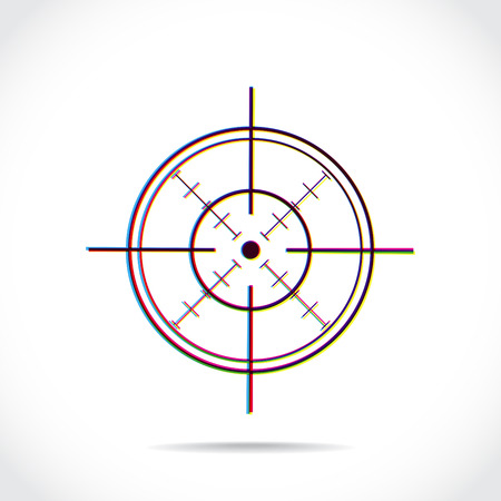 Crosshair symbol created of multiply colorsのイラスト素材