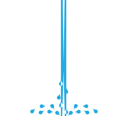 Falling water stream, illustrationのイラスト素材