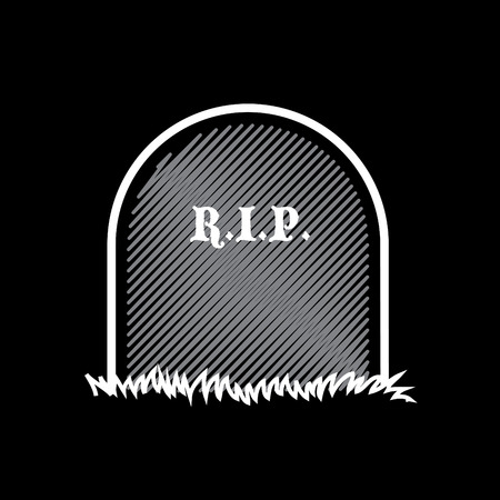 Gravestone, rest in peace - illustrationのイラスト素材
