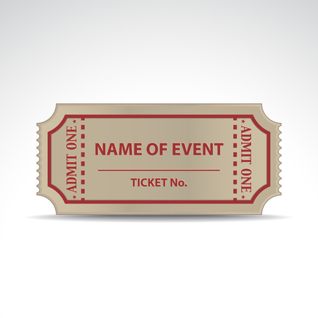 Empty ticket with a shadow - illustrationのイラスト素材