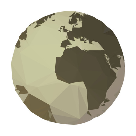 Polygon planet Earth, illustrationのイラスト素材