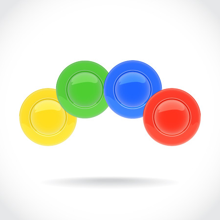 Set of colorful plates, illustrationのイラスト素材