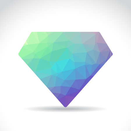 Polygonal diamond illustrationのイラスト素材
