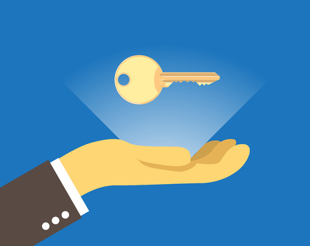 Key over the handのイラスト素材