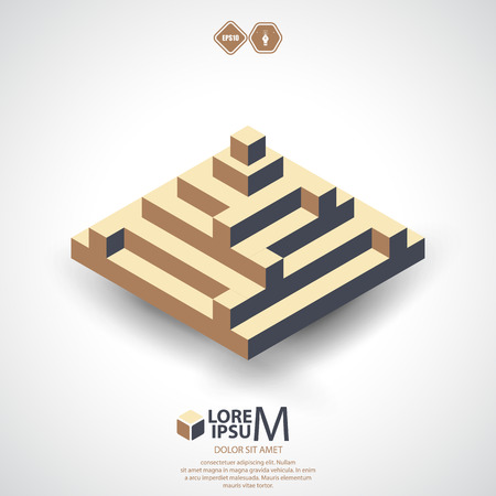 Pyramid icon. のイラスト素材