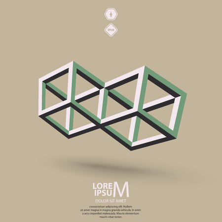 Cubes skeleton,illustrationのイラスト素材