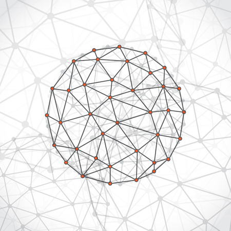 Molecular sphere element backgroundのイラスト素材