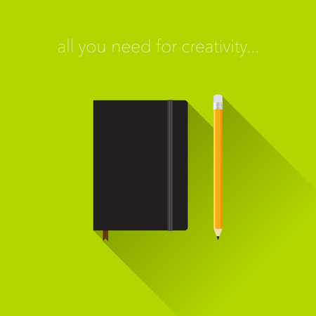 Tools for creativity, flat design.のイラスト素材