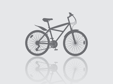 Isolated bycicle, silhouette illustrationのイラスト素材