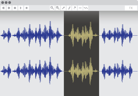 Audio edit software, vector illustrationのイラスト素材