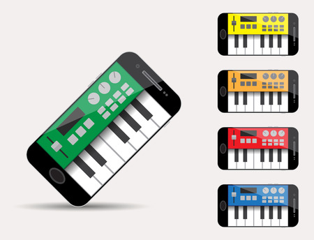 music cellphone software. vectorのイラスト素材