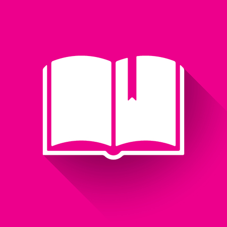 Book logo in a flat design, vector illustrationのイラスト素材