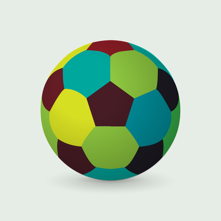 Unique colorful soccer ball, vectorのイラスト素材