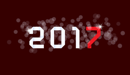 2017 dark origami theme, editable vector illustration