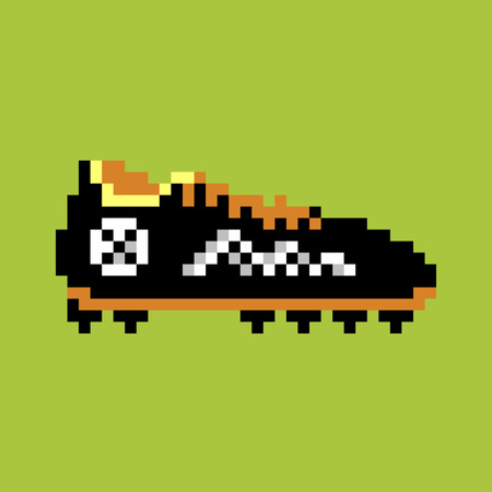 Pixel football boot pixel-artのイラスト素材