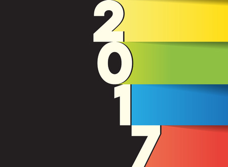 2017 colorful theme, card template, illustration. - editable vector