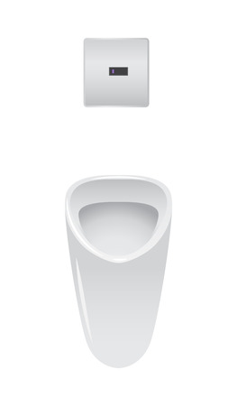 new modern pissoir with photocell sensor, editable, stock vectorのイラスト素材