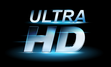 Silver UHD icon, ultra high definitionのイラスト素材
