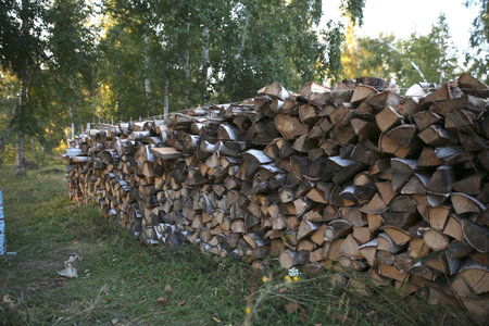 Chopped firewood, firewood box, firewood texture