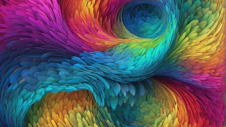 abstract fractal background a computer-generated 2D illustration, textureの素材